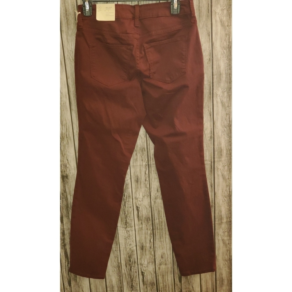 Universal Thread burgundy skinny utility jeans Size 2 - Picture 3 of 11